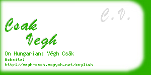 csak vegh business card