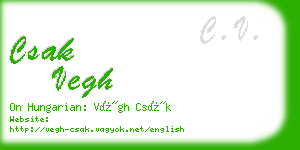 csak vegh business card